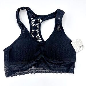 Free Press Black Lace & Mesh Bralette